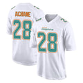 M.Dolphins #28 De'Von Achane Player White Fashion Home Game STECN Stitched Jerseys