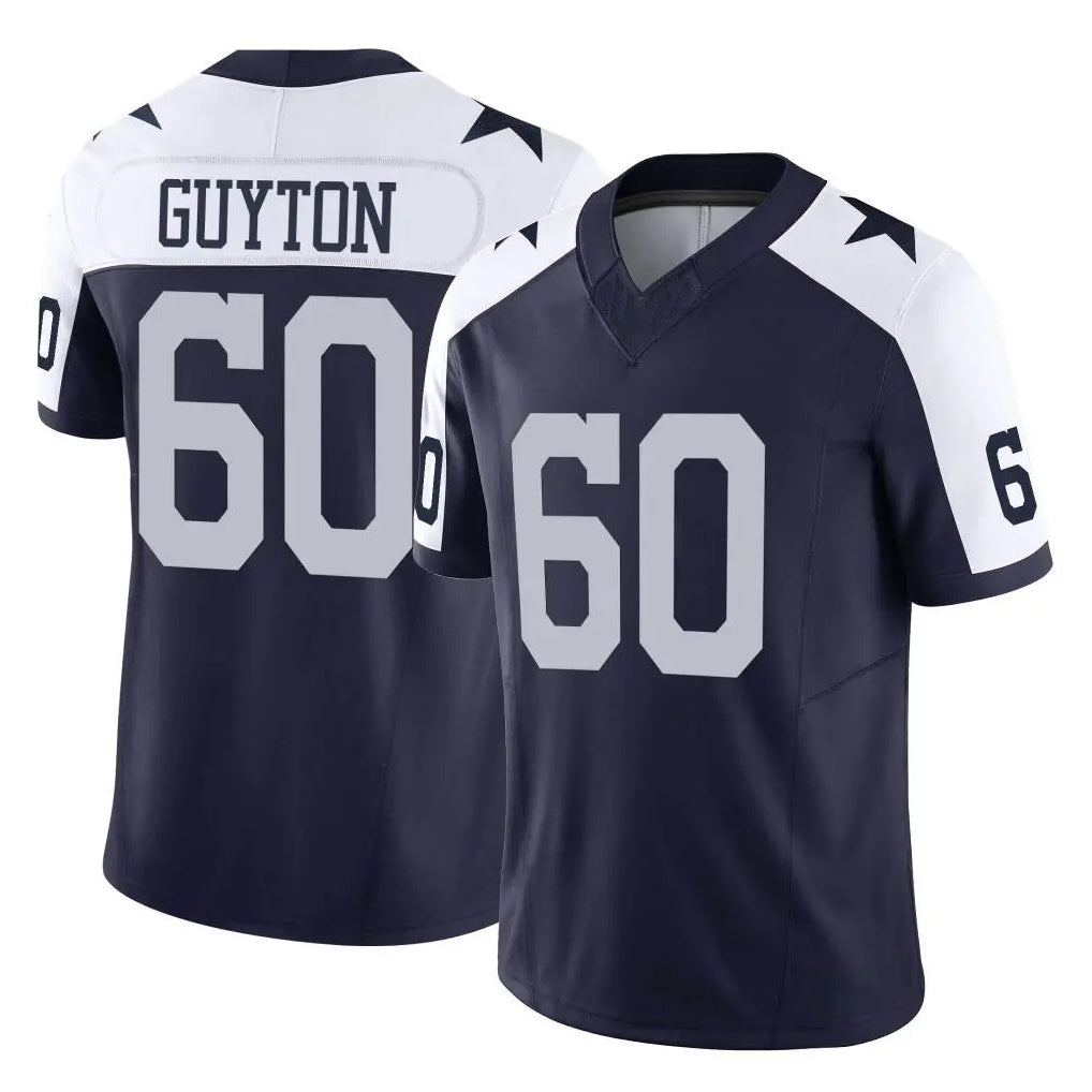 D.Cowboys #60 Tyler Guyton Player Navy-White Limited Alternate Vapor F.U.S.E. Home Game STECN Stitched Jerseys