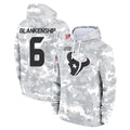H.Texans #6 Reed Blankenship Player Arctic Camo Salute to Service Hoodies Limited Game STECN Stitched Jerseys