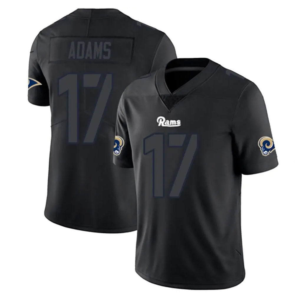 LA.Rams #17 Davante Adams Player Black Impact Limited Home Game STECN Stitched Jerseys