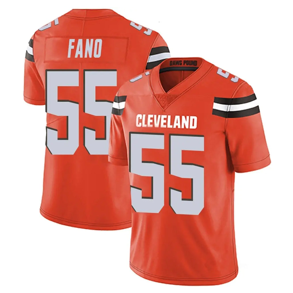 C.Browns #55 Spencer Fano Player Orange Alternate Vapor Untouchable Limited Home Game STECN Stitched Jerseys