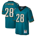 J.Jaguars #28 Fred Taylor?Player Teal Mitchell & Ness Legacy Home Game STECN Stitched Jerseys