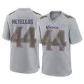 M.Vikings #44 Josh Metellus Player Gray Atmosphere Fashion Home Game STECN Stitched Jerseys