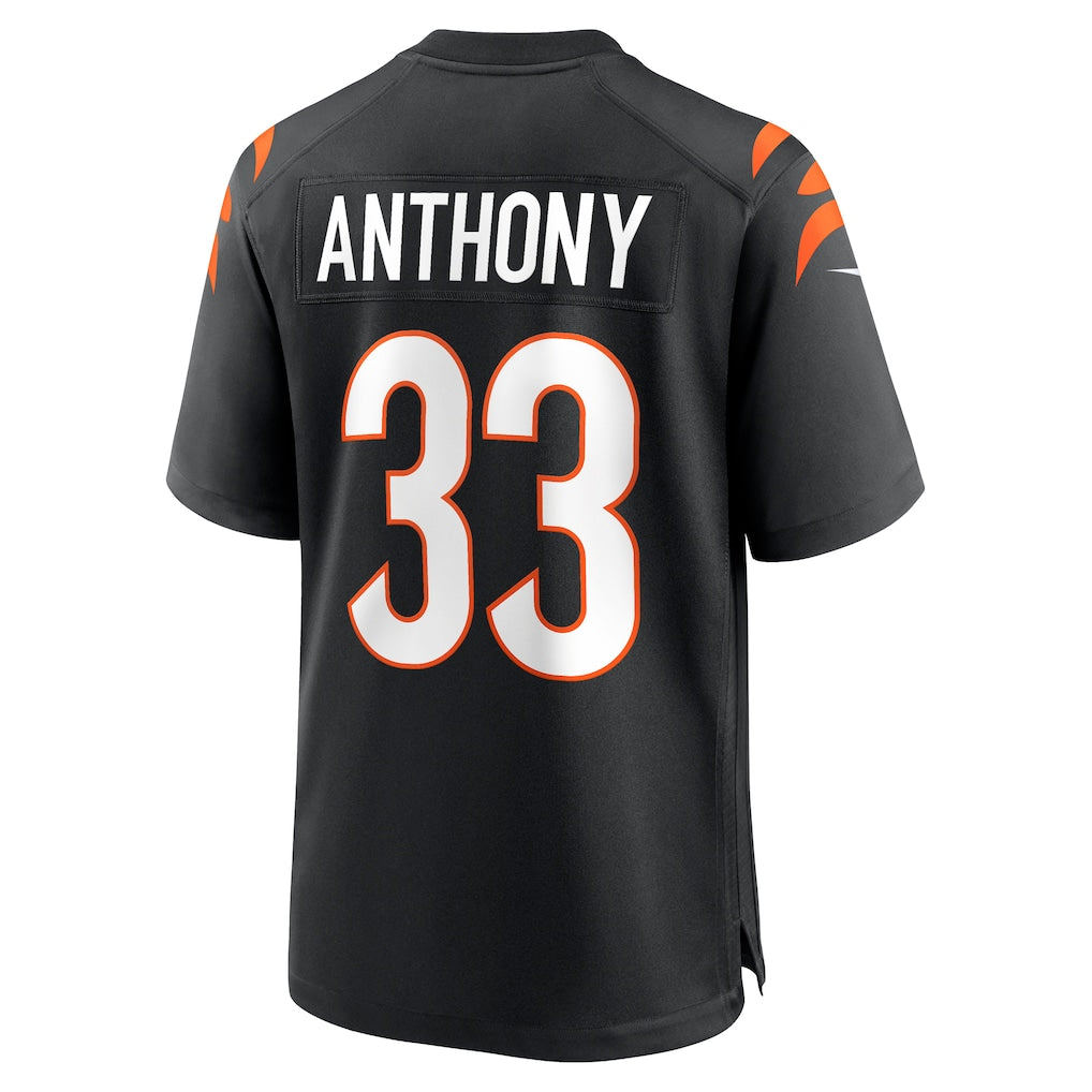 STECN C.Bengals #33 Daijahn Anthony Black Game Jersey