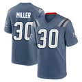 NE.Patriots #30 Jam Miller Player Blue Rivalries Collection Home Game STECN Stitched Jerseys