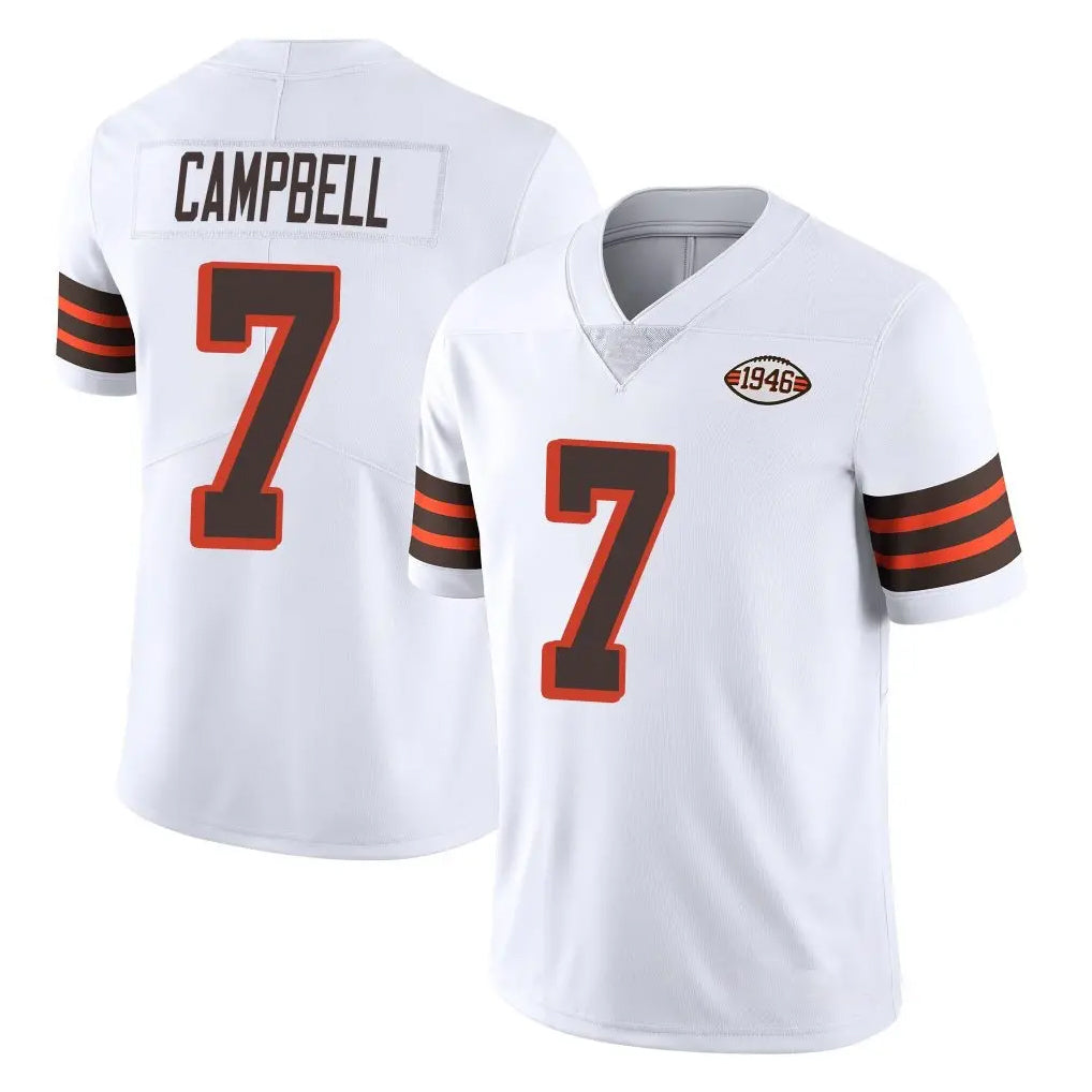 C.Browns #7 Tyson Campbell Player White Limited  Vapor 1946 Collection Alternate Game STECN Stitched Jerseys