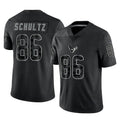 H.Texans #86 Dalton Schultz Player Black Reflective Limited Game STECN Stitched Jerseys