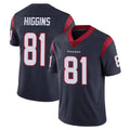 H.Texans #81 Jayden Higgins Player Navy Limited Vapor Untouchable Home Game STECN Stitched Jerseys