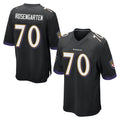 B.Ravens #70 Roger Rosengarten Player Black Home Game STECN Stitched Jerseys