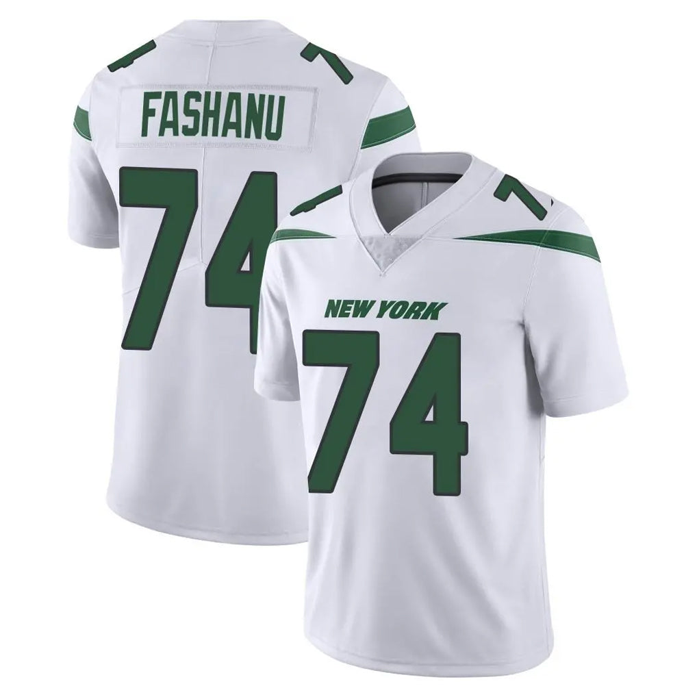 NY.Jets #74 Olu Fashanu Player White Spotlight Limited Vapor Home Game STECN Stitched Jerseys