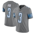 D.Lions #3 Jack Fox Player Gray Vapor Untouchable Limited Home Game STECN Stitched Jerseys
