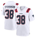 NE.Patriots #38 Rhamondre Stevenson Player White Home Game STECN Stitched Jerseys