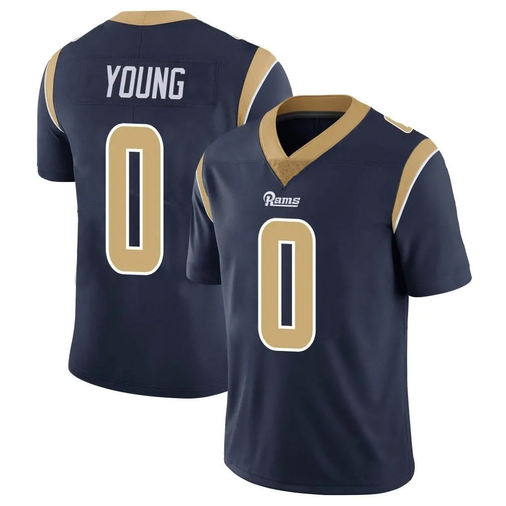 LA.Rams #0 Byron Young Player Navy Limited Vapor Untouchable Home Game STECN Stitched Jerseys