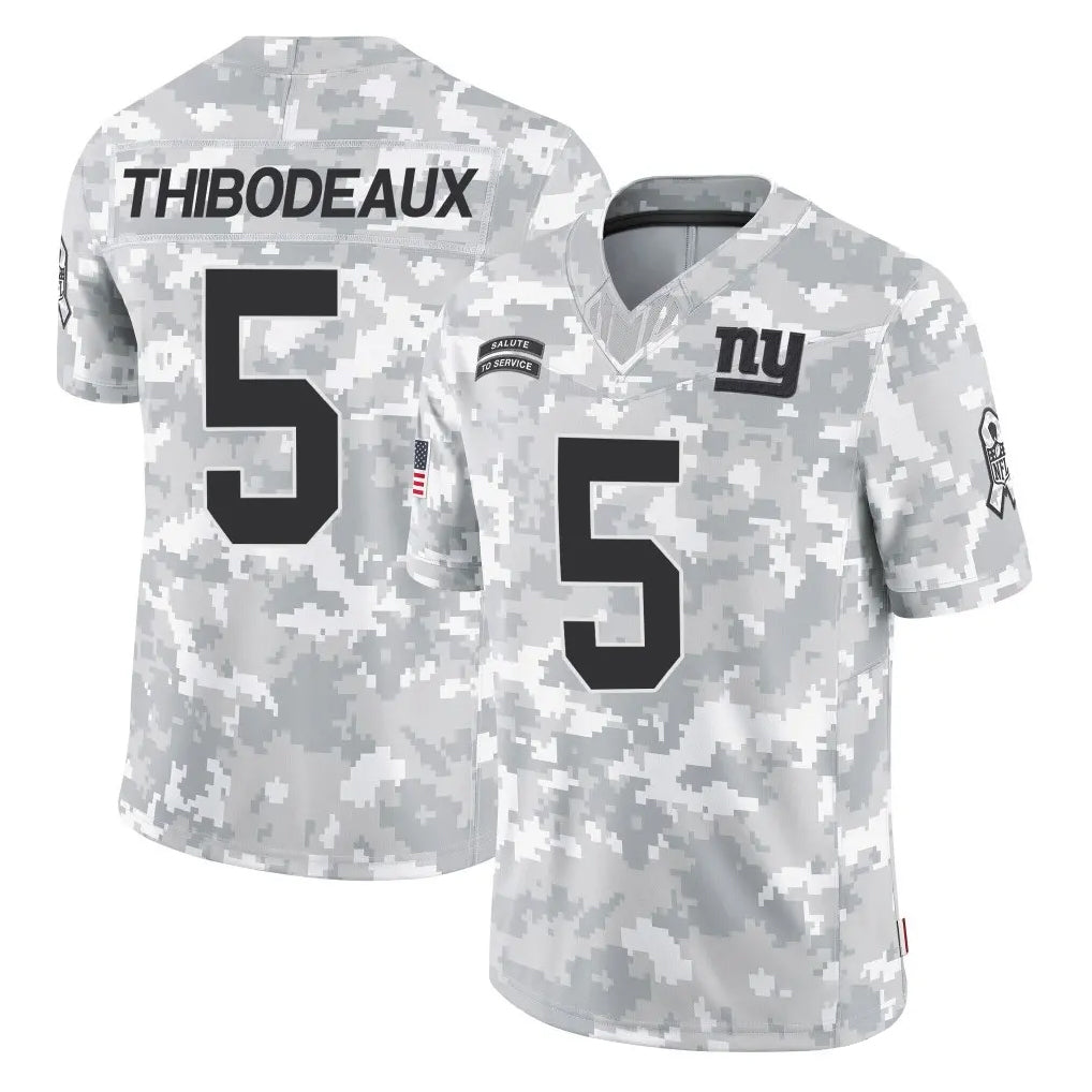 NY.Giants #5 Kayvon Thibodeaux Player Arctic Camo Salute To Service Limited Game STECN Stitched Jerseys