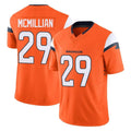 D.Broncos #29 Ja'Quan McMillian Player Orange Vapor F.U.S.E. Limited Home Game STECN Stitched Jerseys