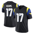 LA.Rams #17 Davante Adams Player Black Midnight Rivalries Collection Limited Home Game STECN Stitched Jerseys