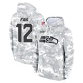 S.Seahawks #12 12th Fan Player Arctic Camo Limited Salute to Service Pullover Hoodies Game STECN Stitched Jerseys