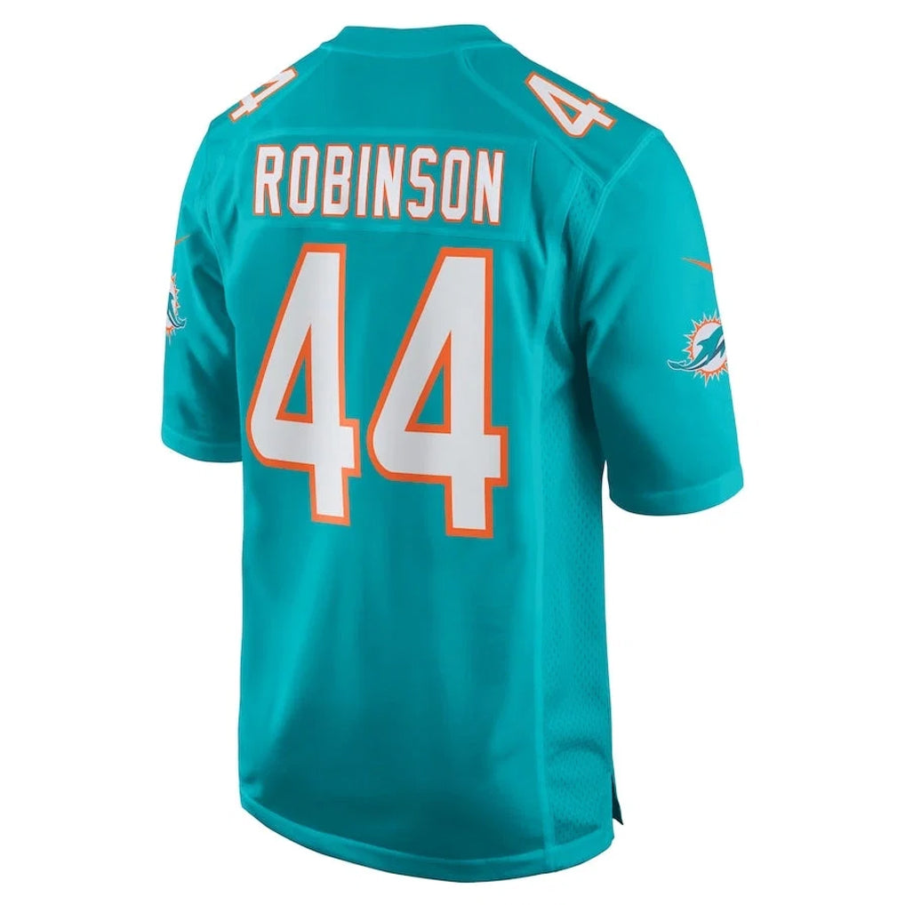 M.Dolphins #44 Chop Robinson Player Aqua Home Game STECN Stitched Jerseys