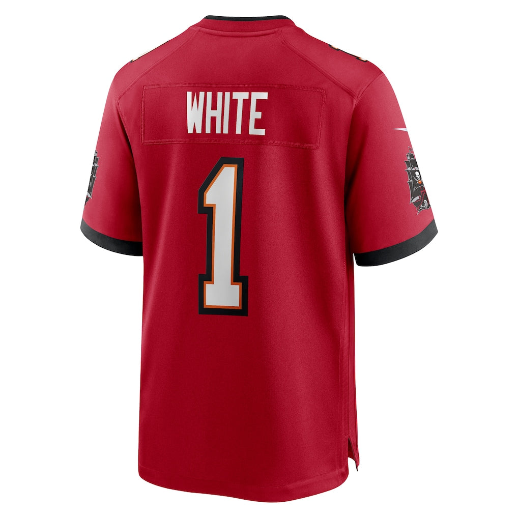STECN TB.Buccaneers #1 Rachaad White Red Game Player Jersey