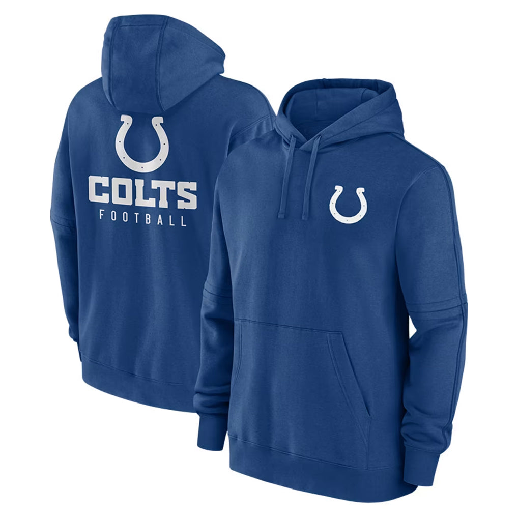 IN.Colts ## Colts Blank Player Blue Sideline Club Fleece Long Sleeve Hoodie Limited STECN Stitched Jerseys