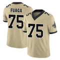 NO.Saints #75 Taliese Fuaga Player Gold Limited Vapor F.U.S.E. Home Game STECN Stitched Jerseys
