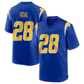 LA.Chargers #28 Kimani Vidal Player Royal Home Game STECN Stitched Jerseys