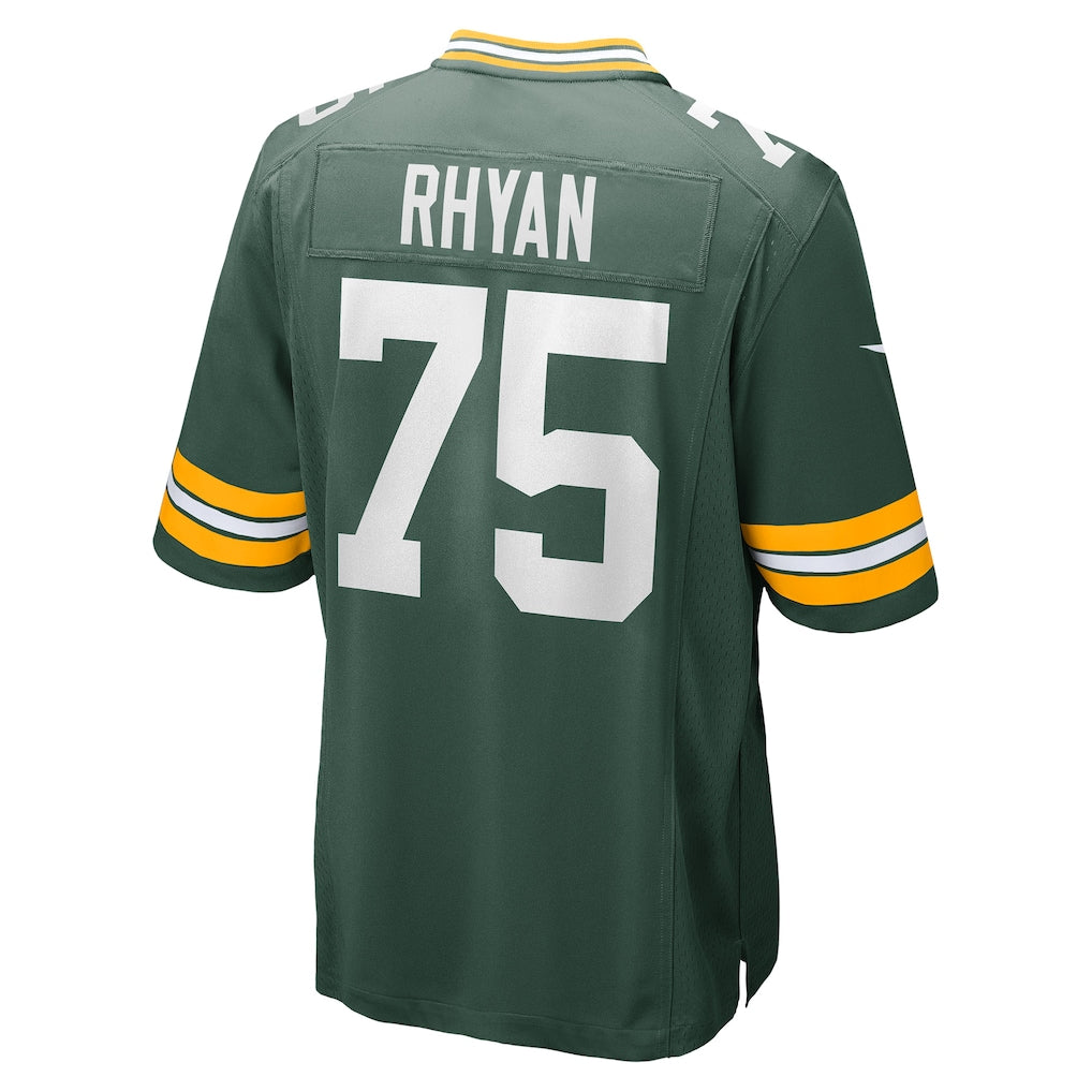 STECN GB.Packers #75 Sean Rhyan Green Game Player Jersey