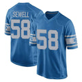 D.Lions #58 Penei Sewell Player Blue Vapor Untouchable Throwback Game STECN Stitched Jerseys