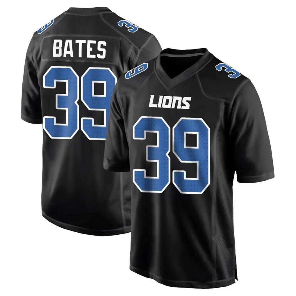 D.Lions #39 Jake Bates Player Black Fashion Home Game STECN Stitched Jerseys
