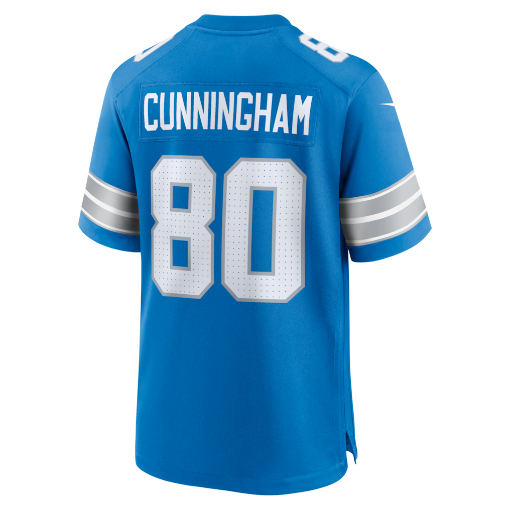 STECN D.Lions #80 Malik Cunningham Blue Team Game Jersey