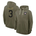 NY.Giants #3 Abdul Carter Player Olive Salute to Service Pullover Hoodies Limited STECN Stitched Jerseys