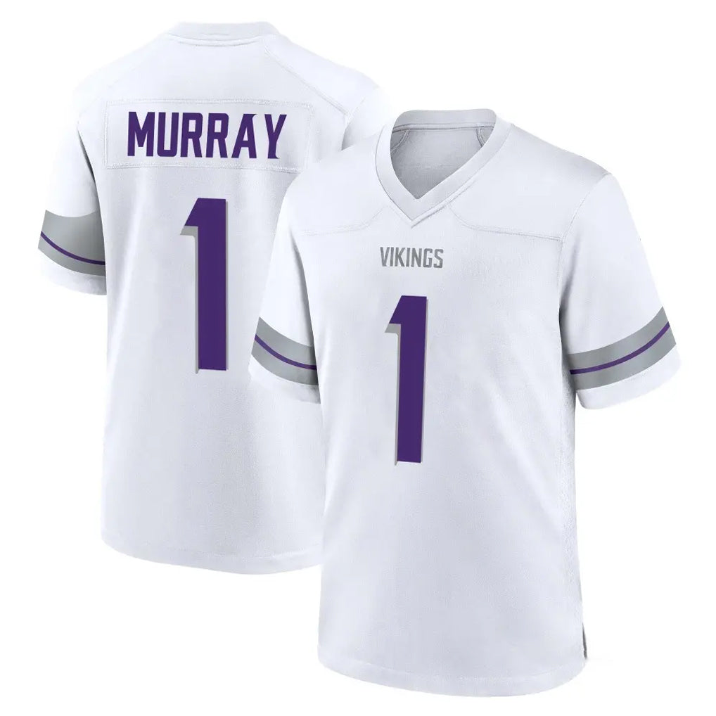 M.Vikings #1 Kyler Murray Player White Alternate Home Game STECN Stitched Jerseys
