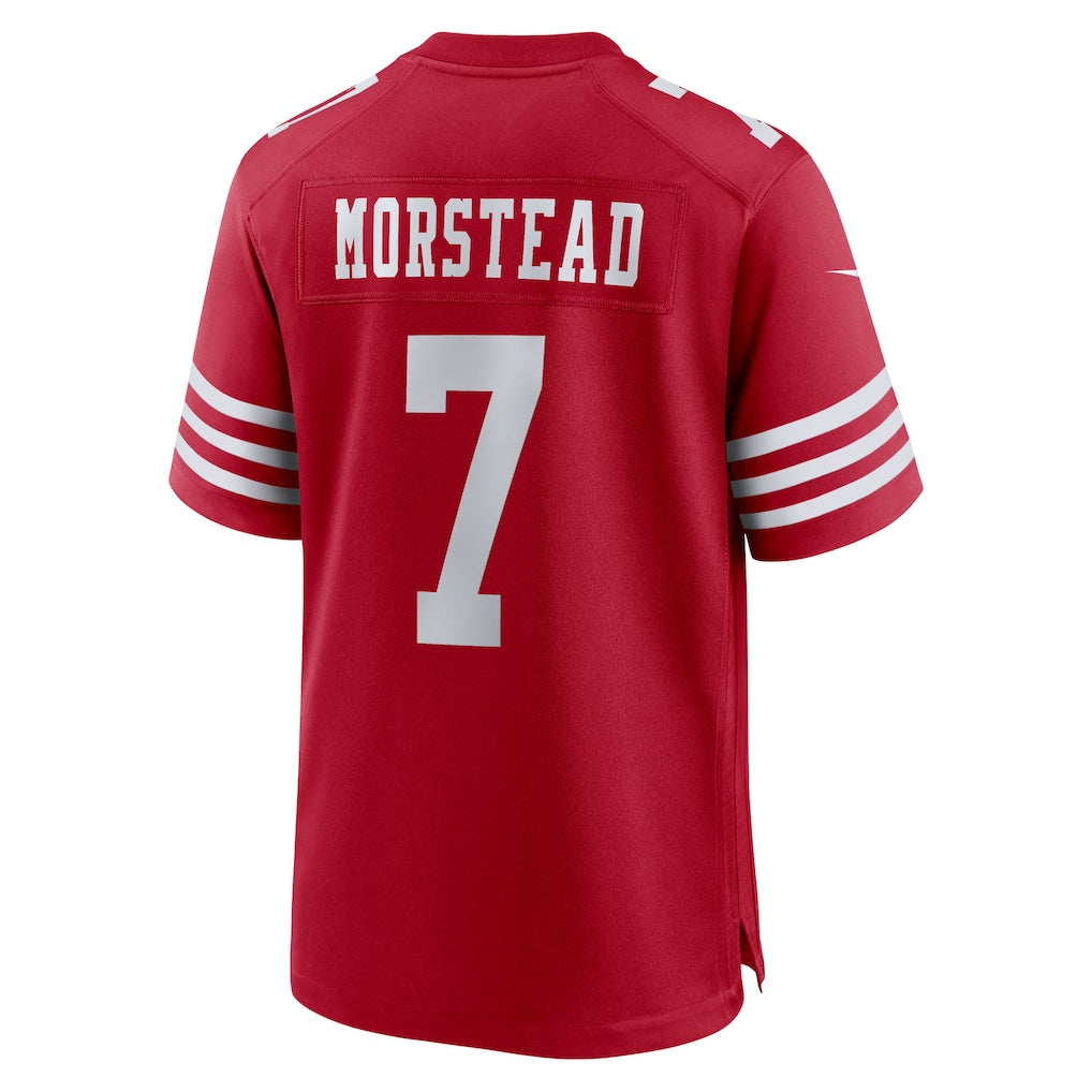 STECN SF.49ers #7 Thomas Morstead Scarlet Team Game Jersey