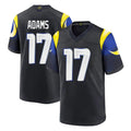 LA.Rams #17 Davante Adams Player Black Midnight Rivalries Collection Home Game STECN Stitched Jerseys
