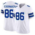 D.Cowboys #86 Luke Schoonmaker Player White Limited Vapor F.U.S.E. Home Game STECN Stitched Jerseys