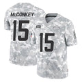 LA.Chargers #15 Ladd McConkey Player Arctic Camo Salute To Service Limited Game STECN Stitched Jerseys