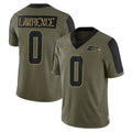 S.Seahawks #0 DeMarcus Lawrence Player Olive Salute To Service Limited Game STECN Stitched Jerseys