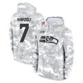 S.Seahawks #7 Uchenna Nwosu Player Arctic Camo Limited Salute to Service Pullover Hoodies Game STECN Stitched Jerseys