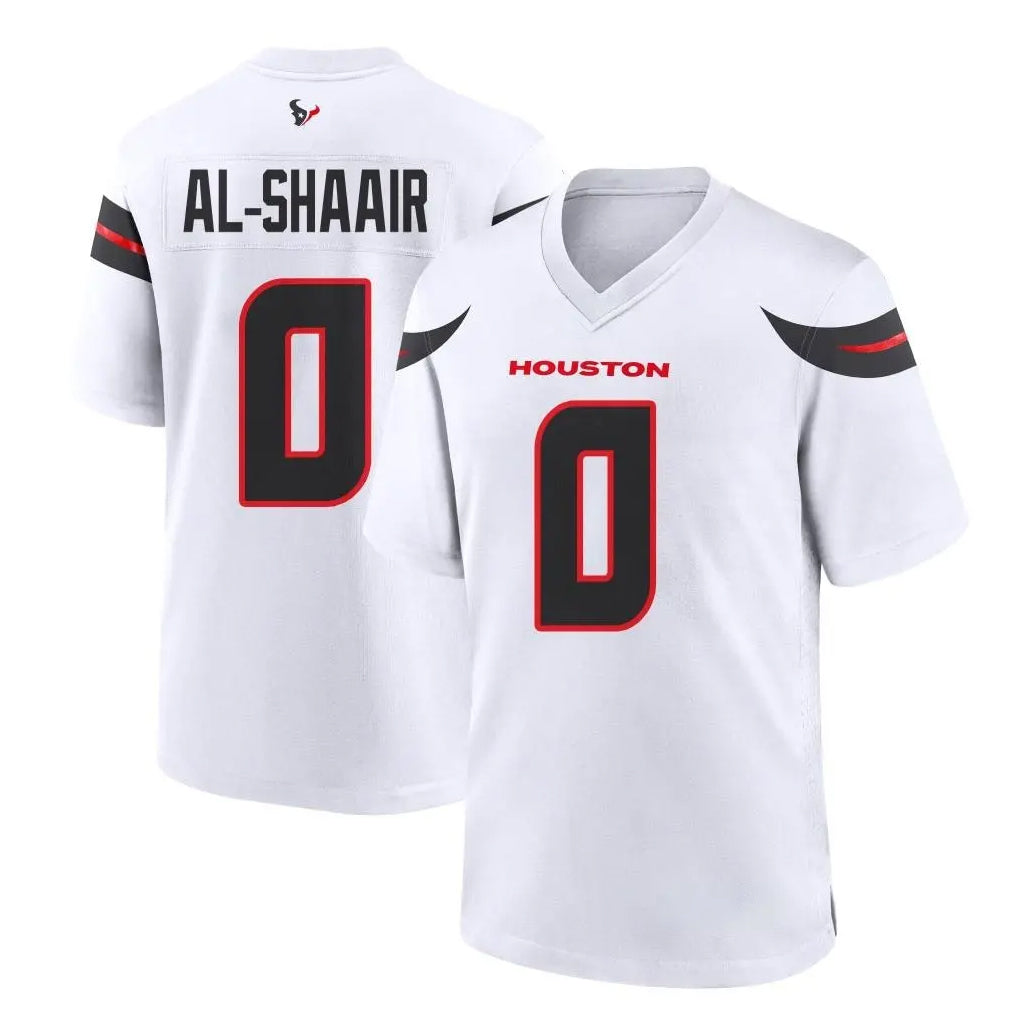 H.Texans #0 Azeez Al-Shaair Player White Home Game STECN Stitched Jerseys
