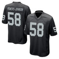 LV.Raiders #58 Jackson Powers-Johnson Player Black Home Game STECN Stitched Jerseys