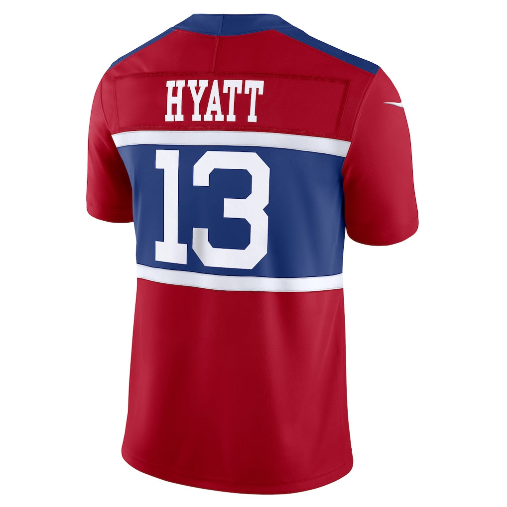 STECN NY.Giants #13 Jalin Hyatt Century Red Alternate Vapor F.U.S.E. Limited Jersey