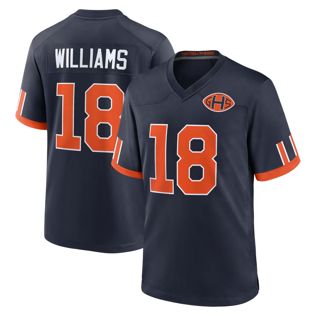 C.Bears #18 Caleb Williams Player Navy 2026 Rivalries Collection Home Game STECN Stitched Jerseys