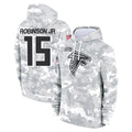 A.Falcons #15 Brian Robinson Player Camo Arctic Salute to Service Hoodies Limited STECN Stitched Jerseys