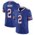 B.Bills #2 DJ Moore Player Royal Vapor Untouchable Limited STECN Stitched Jerseys