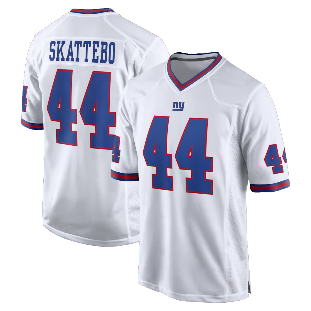 NY.Giants #44 Cam Skattebo Player White Game Home STECN Stitched Jerseys
