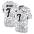 H.Texans #7 CJ Stroud Player Arctic Camo Salute To Service Limited Game STECN Stitched Jerseys