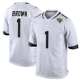 J.Jaguars #1 Montaric Brown Player White Home Game STECN Stitched Jerseys