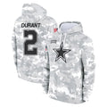 D.Cowboys #2 Cobie Durant Player Arctic Camo Salute to Service Hoodies Limited Game STECN Stitched Jerseys