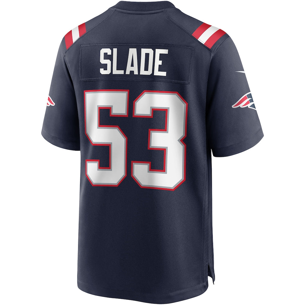 STECN NE.Patriots #53 Chris Slade Navy Game Retired Player Jersey