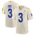 LA.Rams #3 Kam Curl Player Bone Home Game STECN Stitched Jerseys